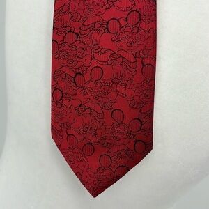 Vintage Disney Mickey Mouse Wearing Sunglasses Necktie Red & Black